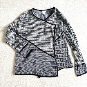 Chico's Herringbone Open Front Sweater szS/0